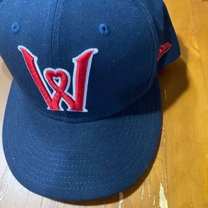 7 5/8 Worcester Red Sox New Era Authentic Collection 59FIFTY Fitted Hat - Navy